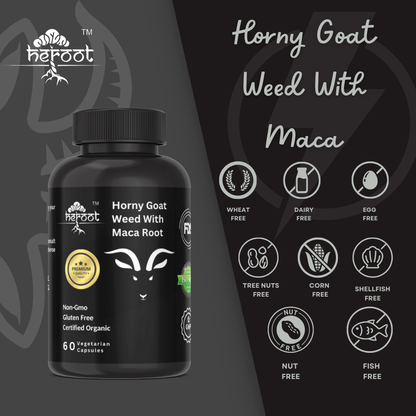 Horney Goat Weed for Men & Women-with Maca, Saw Palmetto, Ginseng, L-Arginine