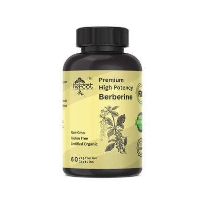 Organic Berberine HCL Extract 500mg - 60 Capsules for Blood Sugar Support