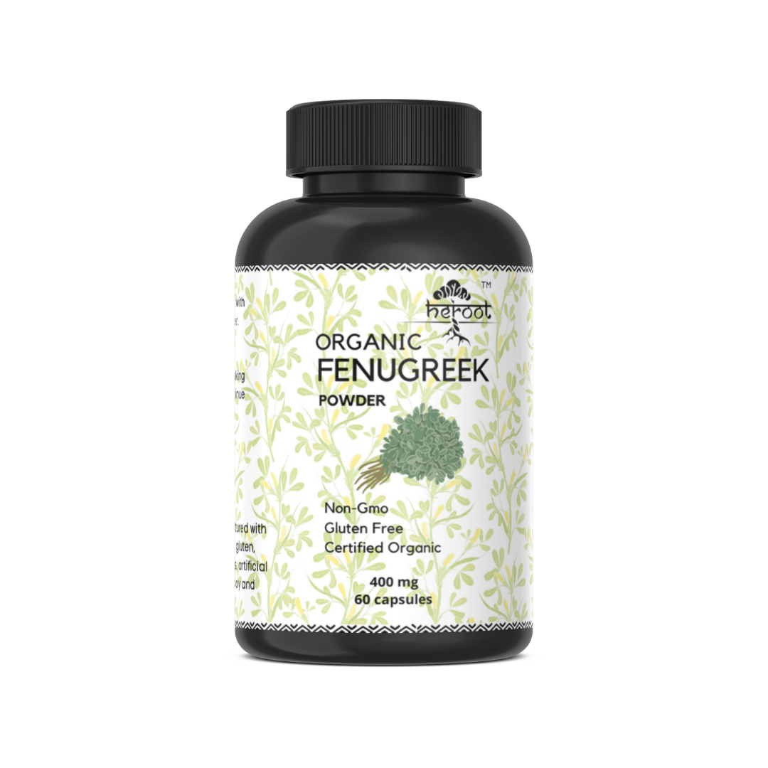 Organic Fenugreek 400mg - Supports Cholesterol Levels & Enhances Breast Milk Production