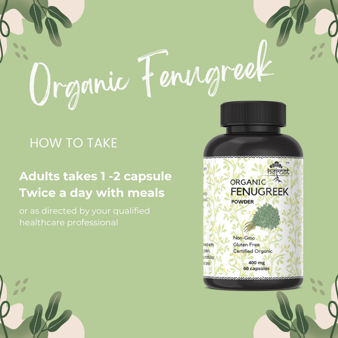 Organic Fenugreek 400mg - Supports Cholesterol Levels & Enhances Breast Milk Production