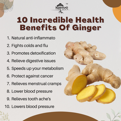 Natural Premium Ground Ginger Root Powder - Raw Zingiber Officinale (Jengibre)