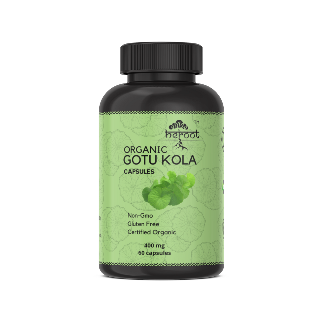 Gotu Kola Capsules 400mg - Non-GMO Brain Tonic, Supports Sleep (60 Capsules)