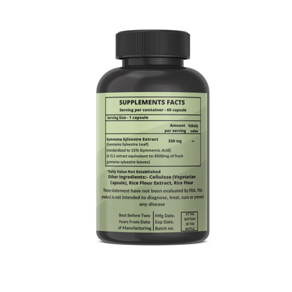 Gymnema Sylvestre Extract 350 mg | Supports Healthy Blood Sugar Levels & Metabolism