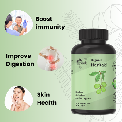 Organic Haritaki Powder 400mg (Terminalia Chebula) - Supports Healthy Weight Loss & Boosts Immunity