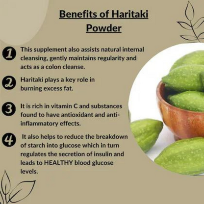 Organic Haritaki Powder (Terminalia Chebula) - Boost Immunity and Support Healthy Weight Loss