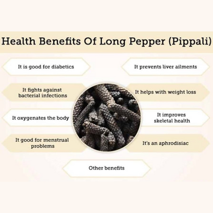 Organic Pippali (Long Pepper) Powder - Piper Longum Supplement for weight loss