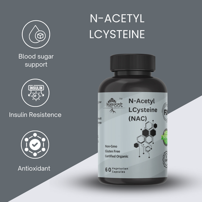 N-Acetyl L-Cysteine (NAC) 500mg - 60 Max Strength Veg Capsules | Powerful Antioxidant Supplement