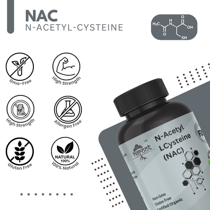 N-Acetyl L-Cysteine (NAC) 500mg - 60 Max Strength Veg Capsules | Powerful Antioxidant Supplement