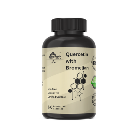 Quercetin with Bromelain 500mg (2400 GDU/gram) - 60 Capsules for Respiratory Support