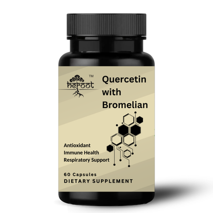 Quercetin with Bromelain 500mg (2400 GDU/gram) - 60 Capsules for Respiratory Support