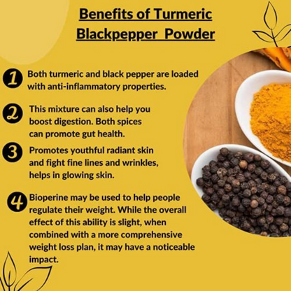 Turmeric 95% Curcumin 1000mg Extract with Black Pepper - Powerful Antioxidant Support