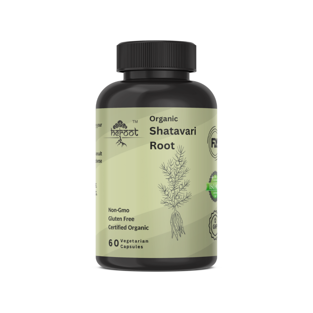 Organic Shatavari Root 500mg (Asparagus Racemosus) - 60 Capsules for Lactation Support