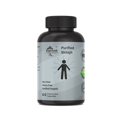 Himalayan Premium Pure Shilajit - Certified Supplement (60 Caps) for Improved Vigor & Vitality