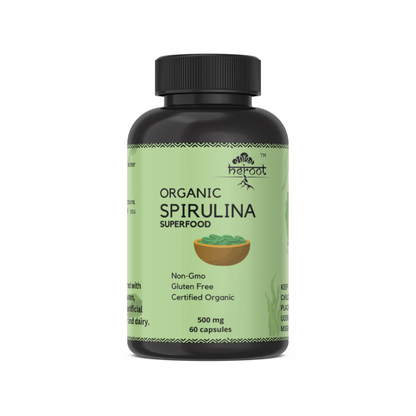 Organic Spirulina Powder 500 mg - Supports Eye & Brain Health, Boosts Immune System