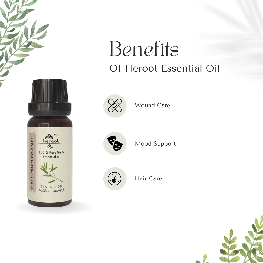 100% Pure Tea Tree Essential Oil - Natural Therapeutic Grade for Blemishes and Acne