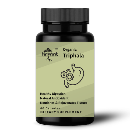 Triphala Powder Capsules 500mg (100% Pure & Organic) - Amla, Haritaki, & Bahera Blend