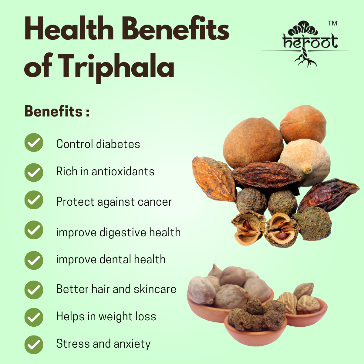 Triphala Powder Capsules 500mg (100% Pure & Organic) - Amla, Haritaki, & Bahera Blend