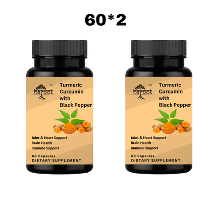 Turmeric 95% Curcumin 1000mg Extract with Black Pepper - Powerful Antioxidant Support