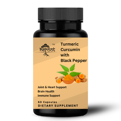 Turmeric 95% Curcumin 1000mg Extract with Black Pepper - Powerful Antioxidant Support