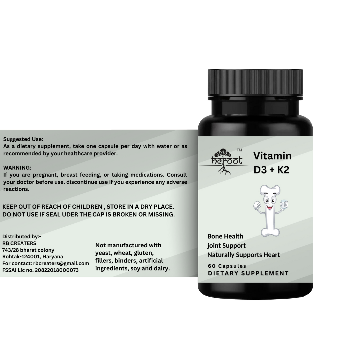 Vitamin K2 (MK7) with D3 5000 IU Supplement - for Immune Health