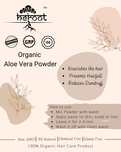 Aloe Vera Powder - Natural Leaf Powder for Reducing Dandruff and Conditioning Hair