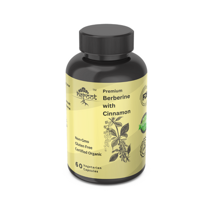 Berberine with Ceylon Cinnamon 500mg - 60 Capsules for Heart Health & Immune Support