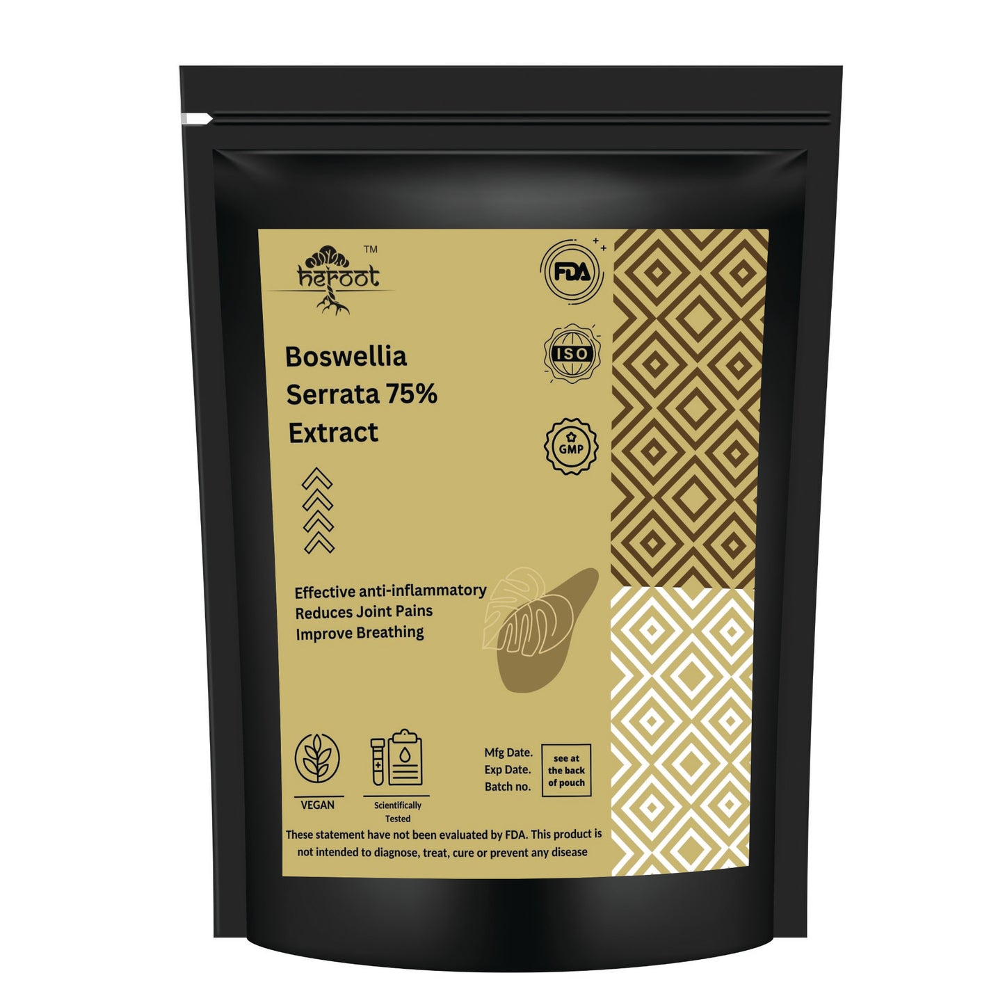 Heroot Boswellia Serrata 75% Extract Powder | Supports Healthy Joint Mobility