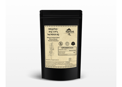 Organic Brahmi Powder - Bacopa Monnieri for Memory, Focus, and Hair Health