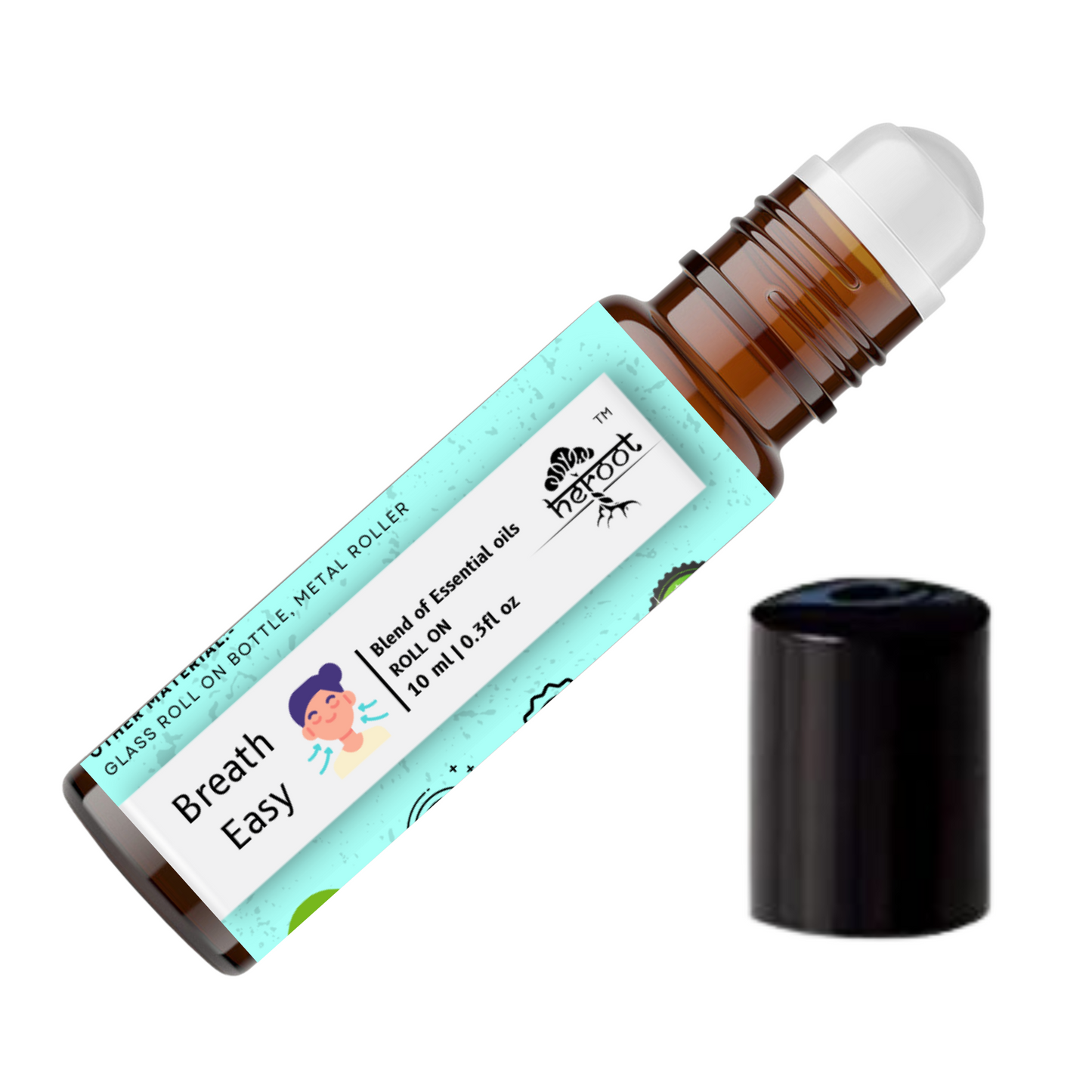 Breathe Easy 100% Pure Blended Essential Oils Roll On