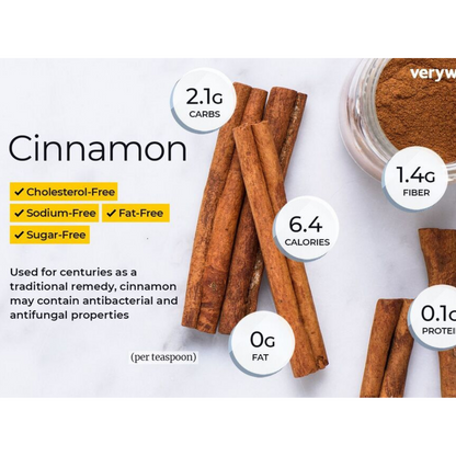 Organic Ceylon Cinnamon Powder (Cinnamomum Verum) - Supports Heart Health