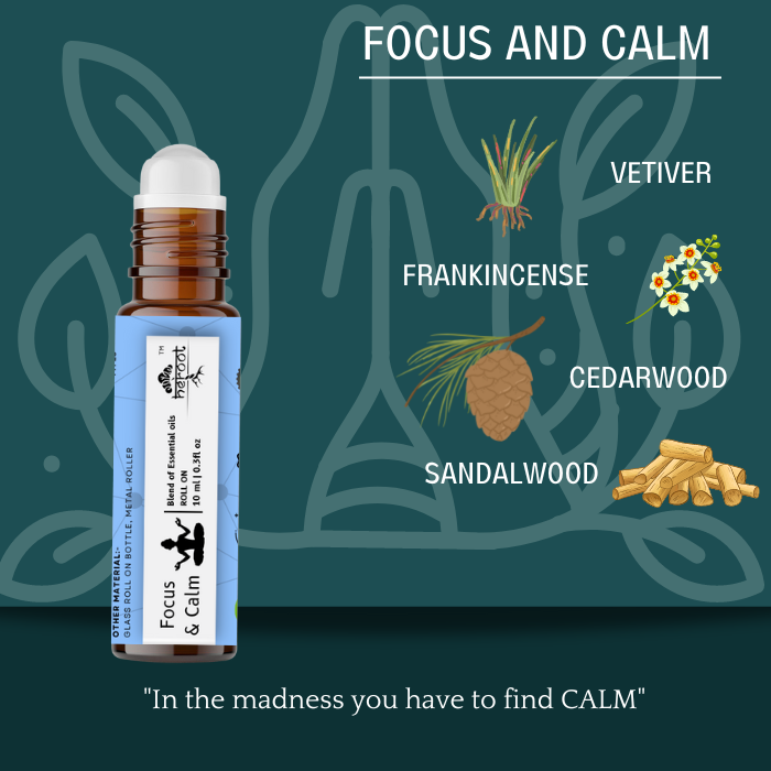 Focus & Calm Roll-On - 100% Pure Essential Oil Blend