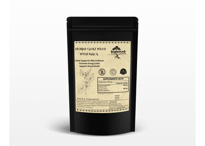 Horny Goat Weed Powder with Maca Root & Ginseng - Testosterone Booster for Men