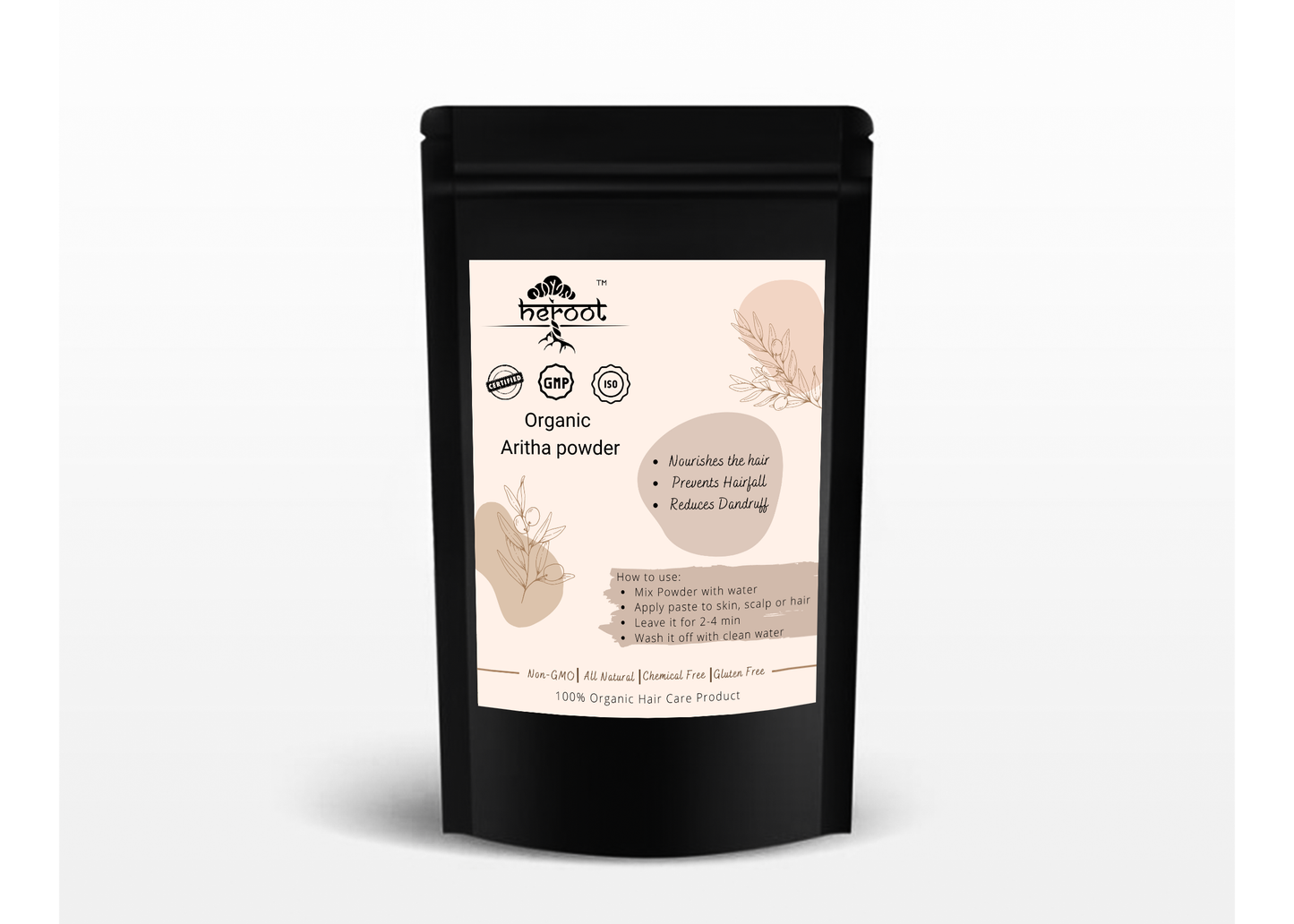 Organic Aritha Powder - 100% Natural Hair Care for Nourishing Hair and Reducing Dandruff