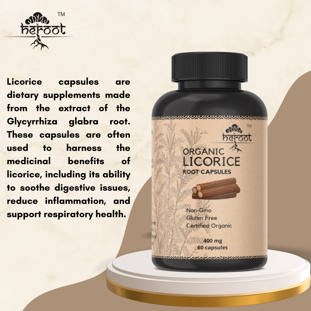 Organic Licorice Root 400mg - Supports Heart Health, Digestion & Boosts Immune System