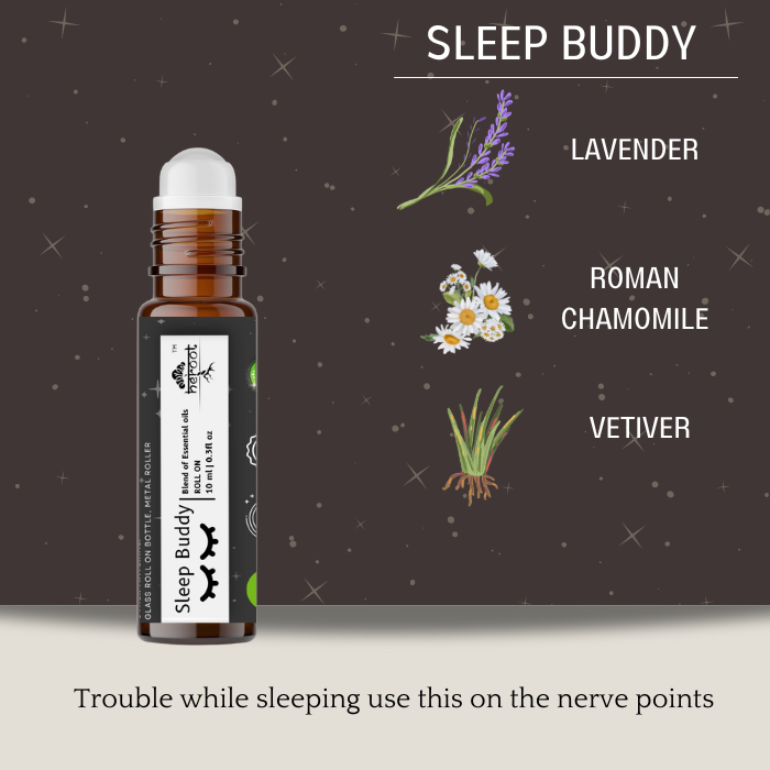 Sleep Buddy Essential Oil Roll-On for Better Sleep | Lavender, Roman Chamomile, Vetiver