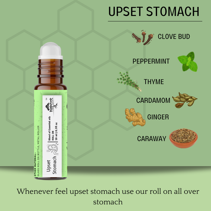 Upset Stomach Relief Essential Oil Roll-On | Peppermint, Cardamom, Ginger, Clove