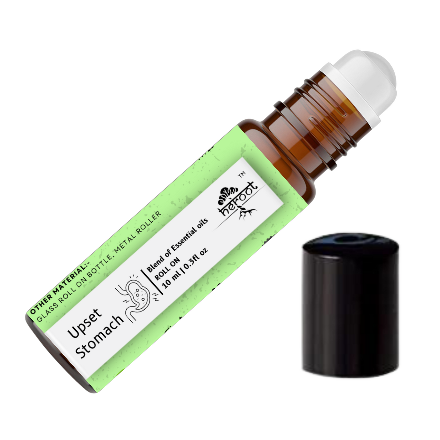 Upset Stomach Relief Essential Oil Roll-On | Peppermint, Cardamom, Ginger, Clove